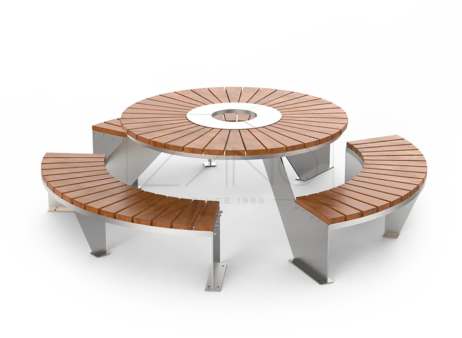 Domino piknikulaud – roostevaba teras