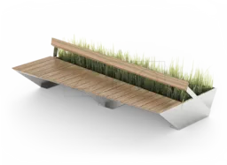 Modulaarne linnapink lillekastiga