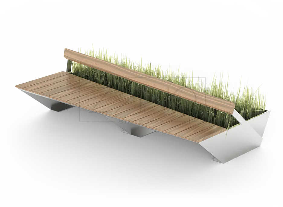 Modulaarne linnapink lillekastiga