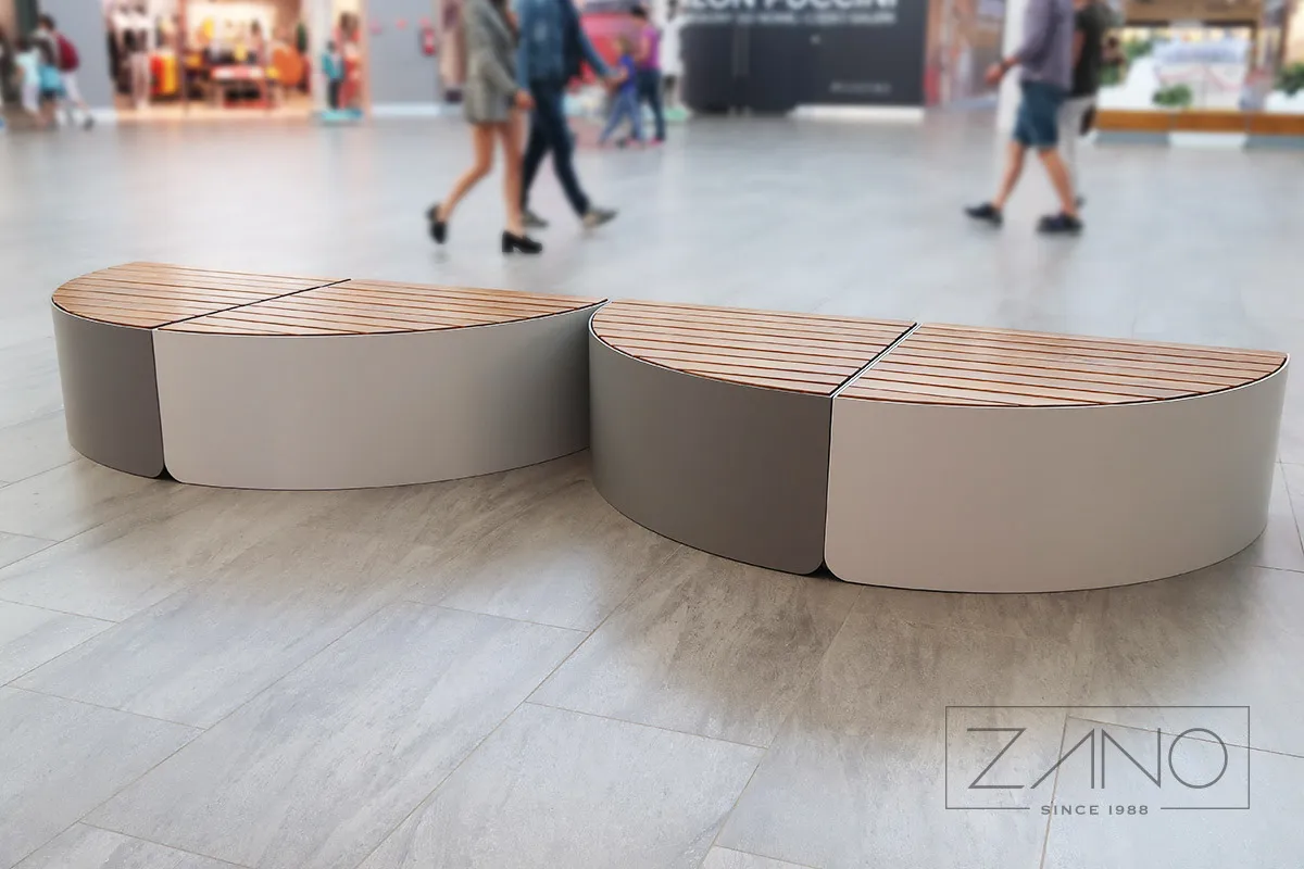 ZANO väikevormid firma metallist, terasest ja modulaarsed Orbit-pingid