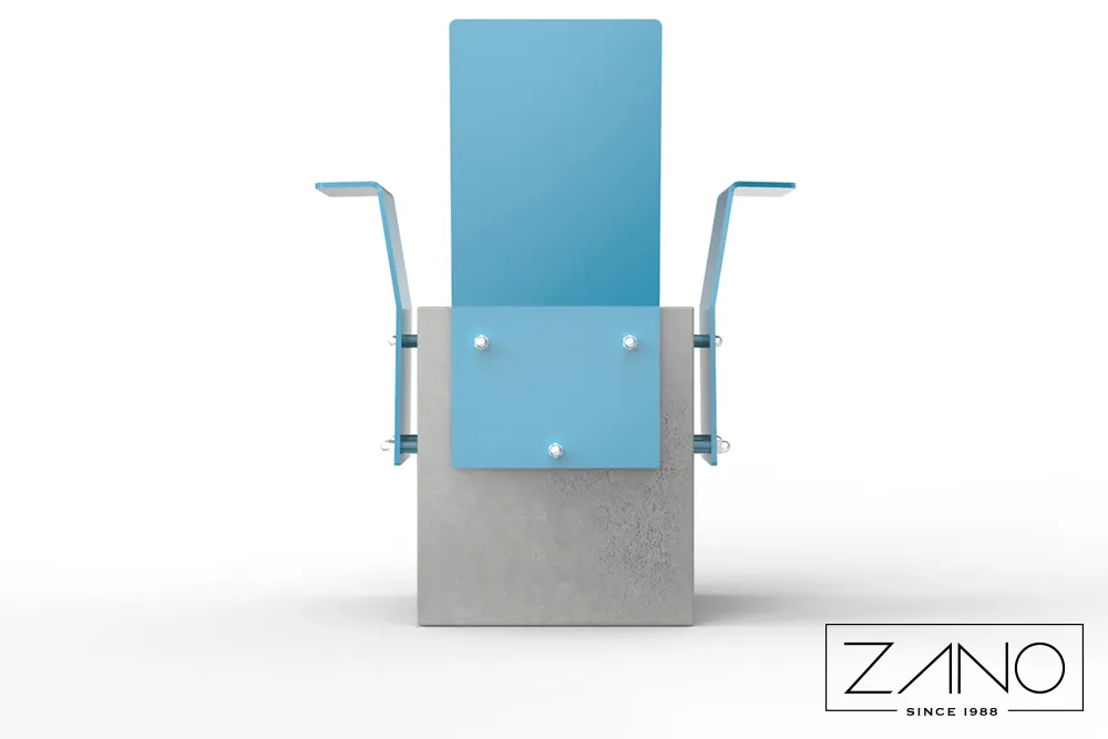 Betoonalusel linnatugitool roostevabast terasest seljatoega