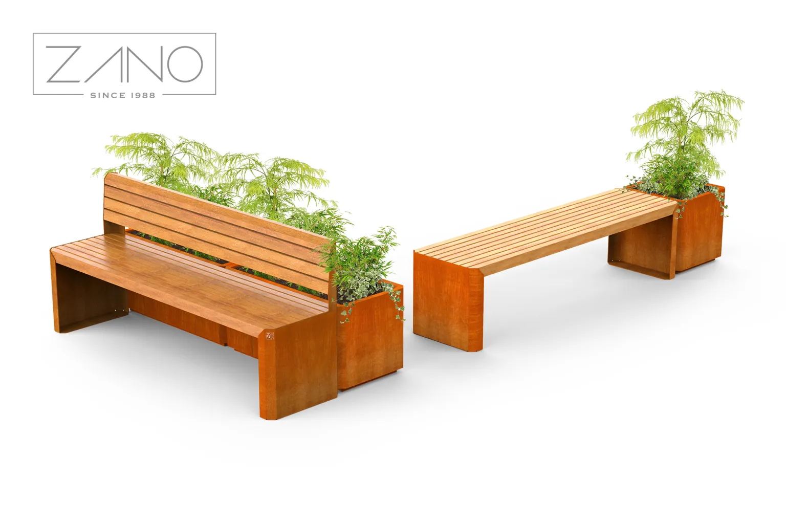 Lillepotid ja linnapinkid – Corten-teras