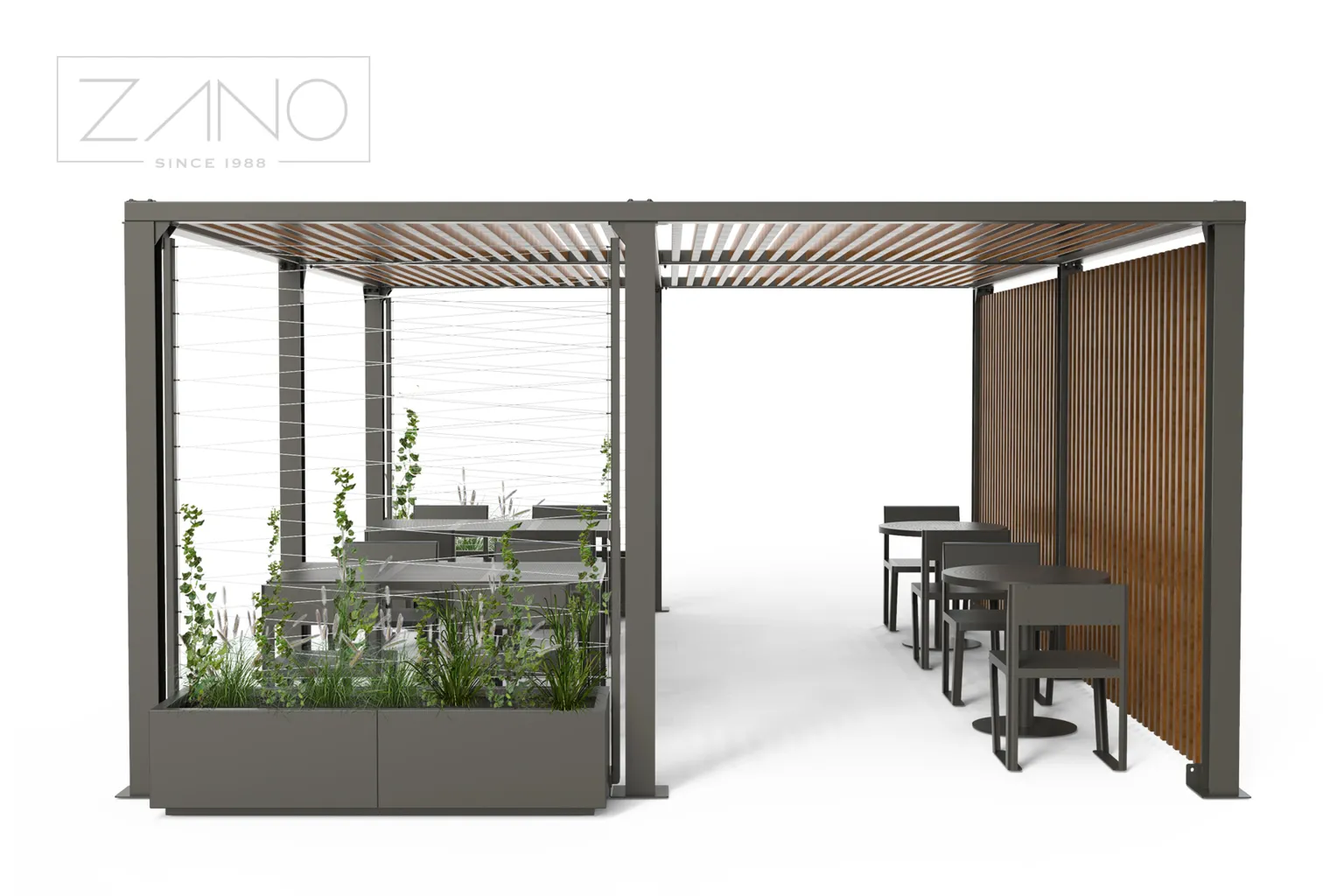 Pergola, välispergoolid, terasest