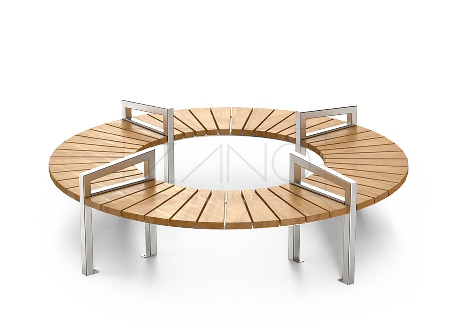 Kaasaegne ümmargune modulaarne pink