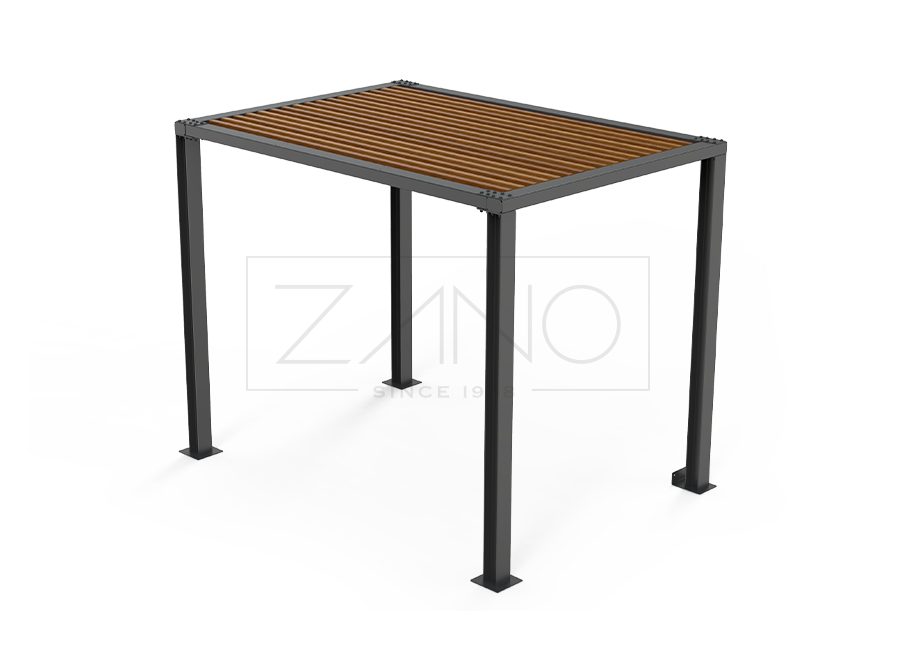 Pergola 3 x 2 m 22.001.2 | süsinikterasest ja lehtpuidust