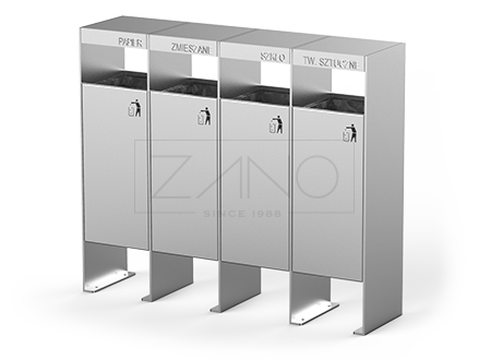 Lihtne roostevabast terasest ringlussevõtu prügikast Lihtne roostevabast terasest ringlussevõtu prügikast