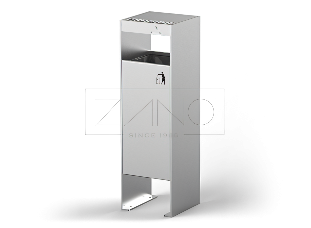 Prügikastid koos roostevabast terasest tuhatoosiga Prügikastid koos roostevabast terasest tuhatoosiga