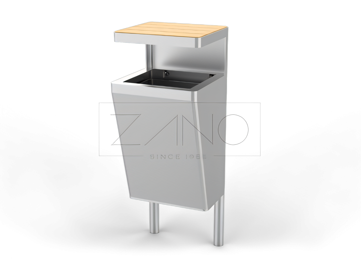 Roostevabast terasest ja puidust varikatusega linnakorv. Stiilne, trendikas, kaasaegne disain