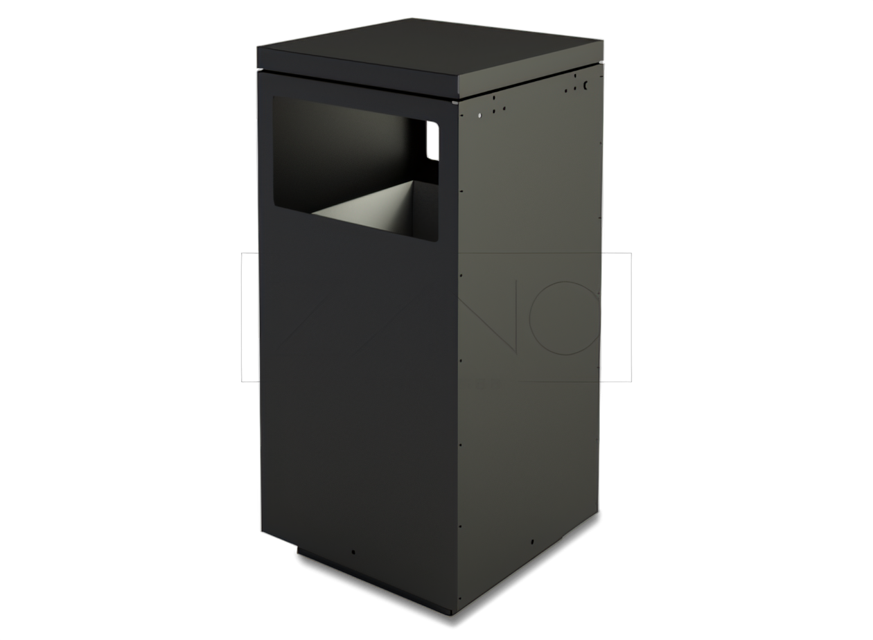 Metallist prügikastid Minimalistlik mimeskorv süsinikterasest