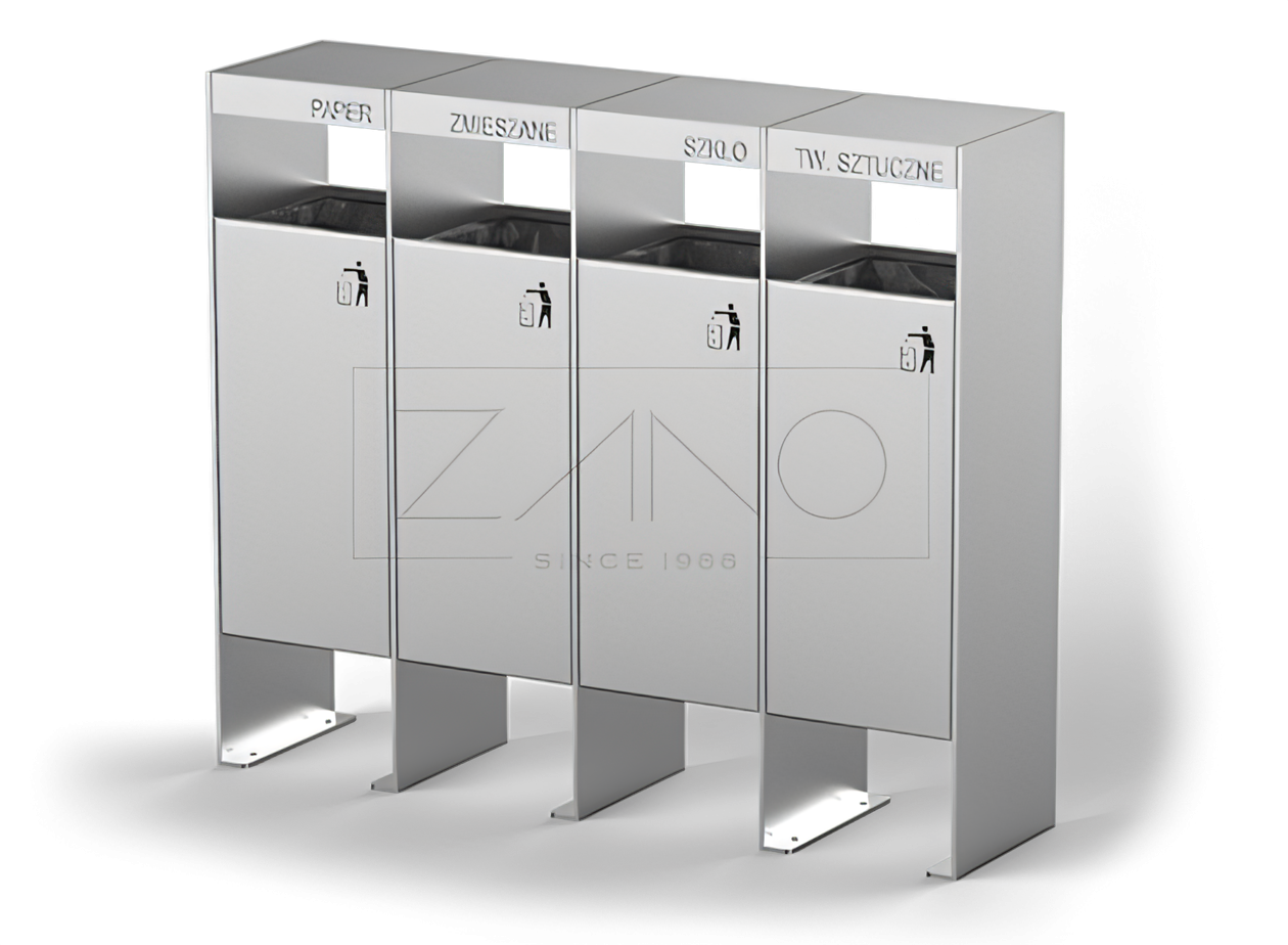 Lihtne roostevabast terasest ringlussevõtu prügikast Lihtne roostevabast terasest ringlussevõtu prügikast