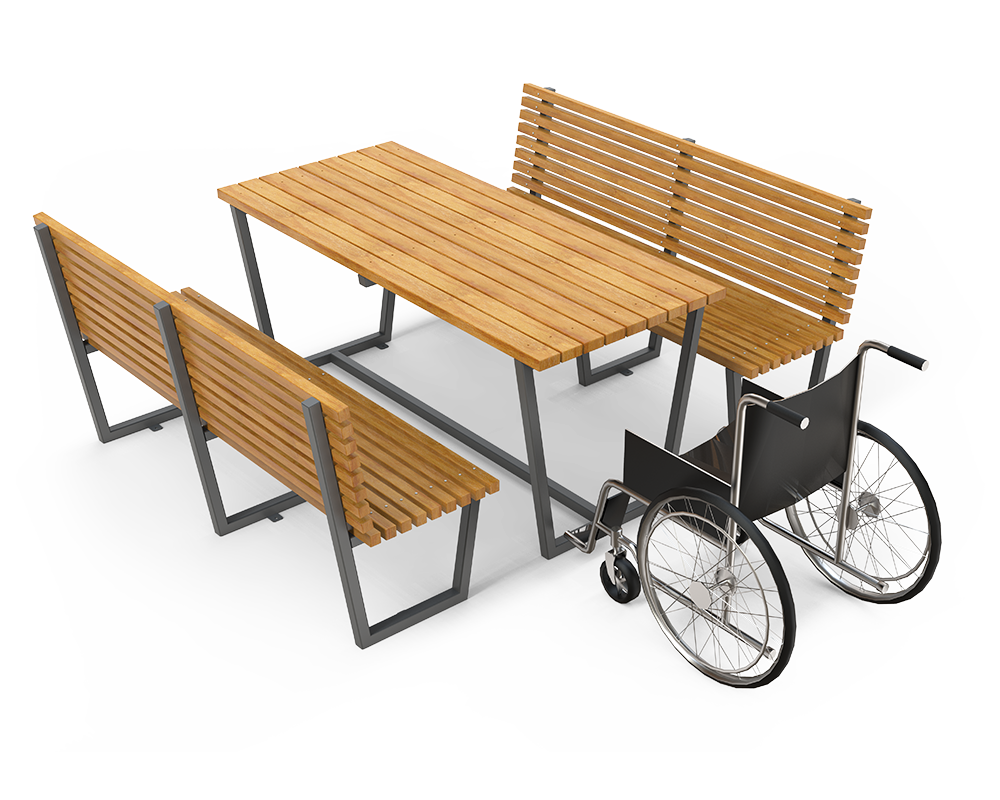 Bergeni komplekt Laud ja kaks pinki